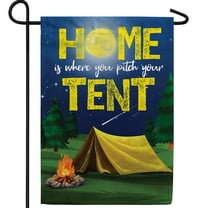 America Forever Tent Camping Garden Flag Double Sided Campfire Camping Flags for Campers Seasonal Yard Outdoor Decorative Flag - 12.5 x 18 Inch