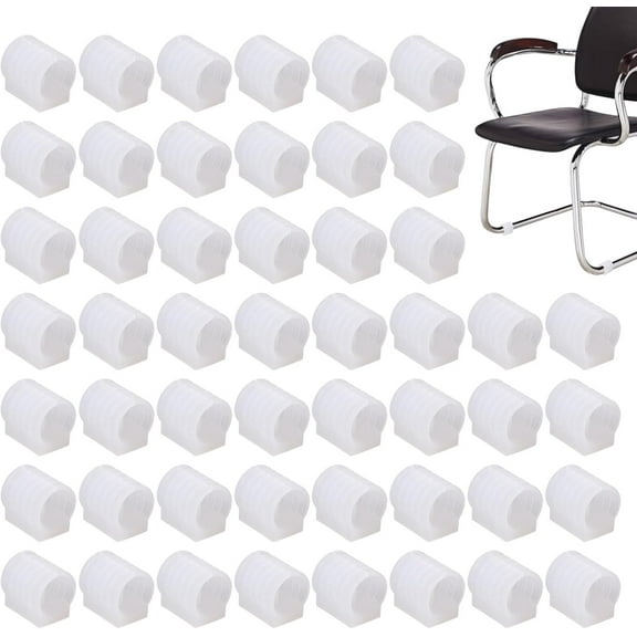 50 Pcs U Shape Chair Foot Floor Glides PE Sled Base U Shaped Saddle Glides Pads Protectors DIY for Furniture Leg White 0.8×0.73×0.8 inch