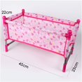 thumbnail image 2 of Reborn Doll High Chair With Tray Simulation Miniature Adjustable Doll High Chair Foldable Doll Furniture For Pretend Play No Doll, 2 of 2