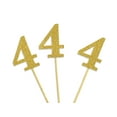 thumbnail image 2 of Darling Souvenir, Number 4 Birthday Year Cupcake Toppers, Birthday/ Anniversary Party Dessert Decorations - Pack Of 40, 2 of 3
