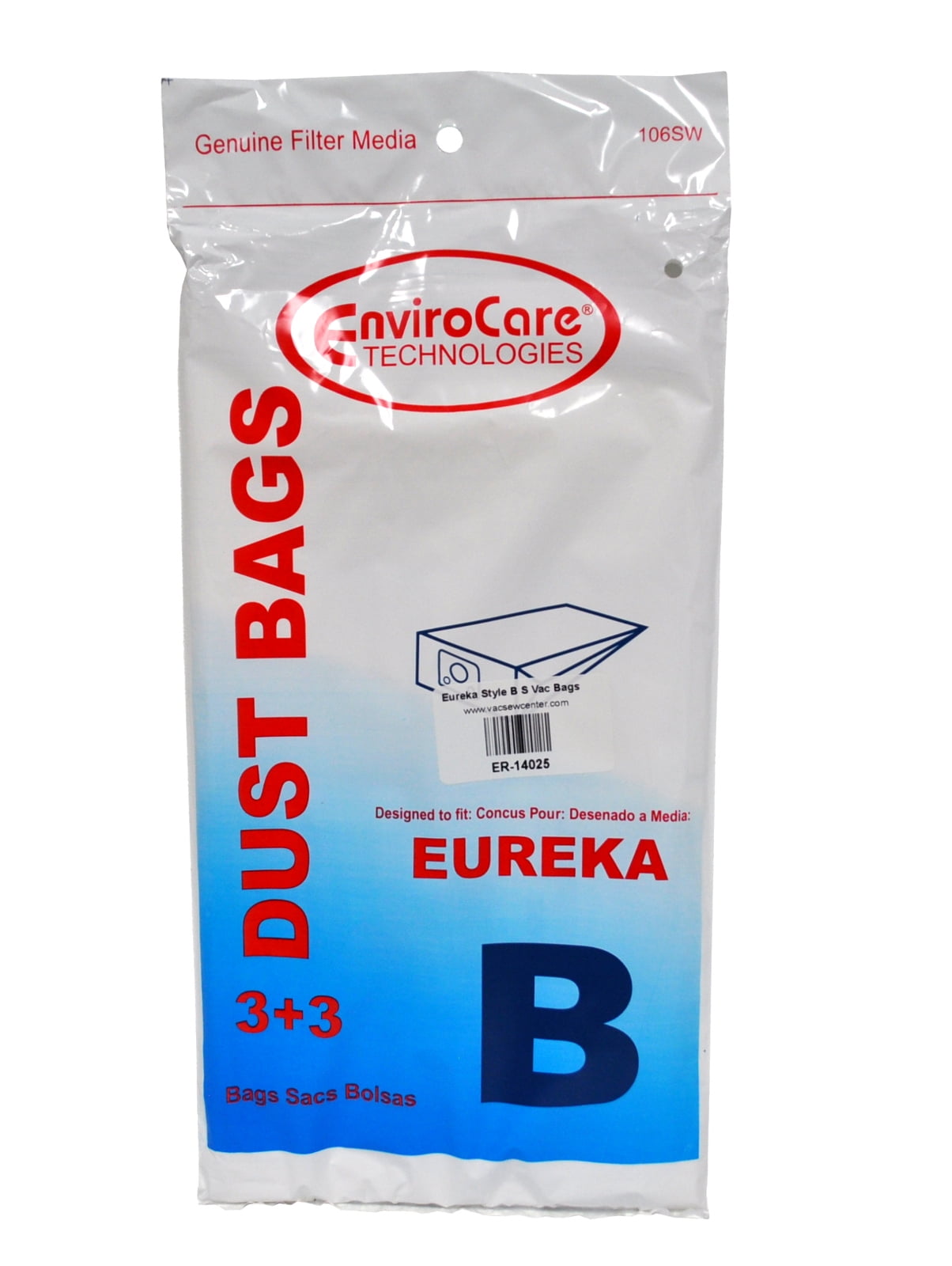 u-202 Eureka Style Y 3 Bags 1 Filter Pair 