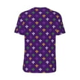 thumbnail image 3 of Haiem Hip Hop Hipster Baseball Jersey Button Down Shirts Sports Uniforms Men Women Jersey(Purple Mardi Gras,Medium), 3 of 9