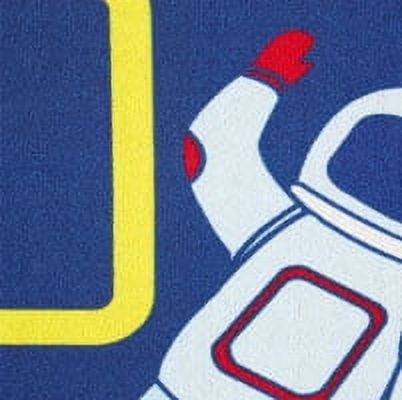 Everwash™ Imagine Hopscotch Space Kids Machine Washable Area Rug, Blue/Yellow, 6'x9'