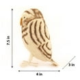 thumbnail image 4 of De Kulture Works Wool Felt Owl Eco Friendly Needle Felted Ornament Stuffed Decorative Showpiece, 4x3x7.5 LWH inches, 4 of 6