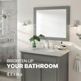 thumbnail image 3 of Eviva Aberdeen 36" Grey Framed Bathroom Wall Mirror, 3 of 7