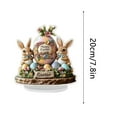 thumbnail image 3 of TIELUTT Exquisite Rabbit Figurine Desktop Ornament For Home and Giving Shatterproof Ornament Set Ornament Large Christmas Ornament Snowflake Ornament Ds9 Ornament, 3 of 6