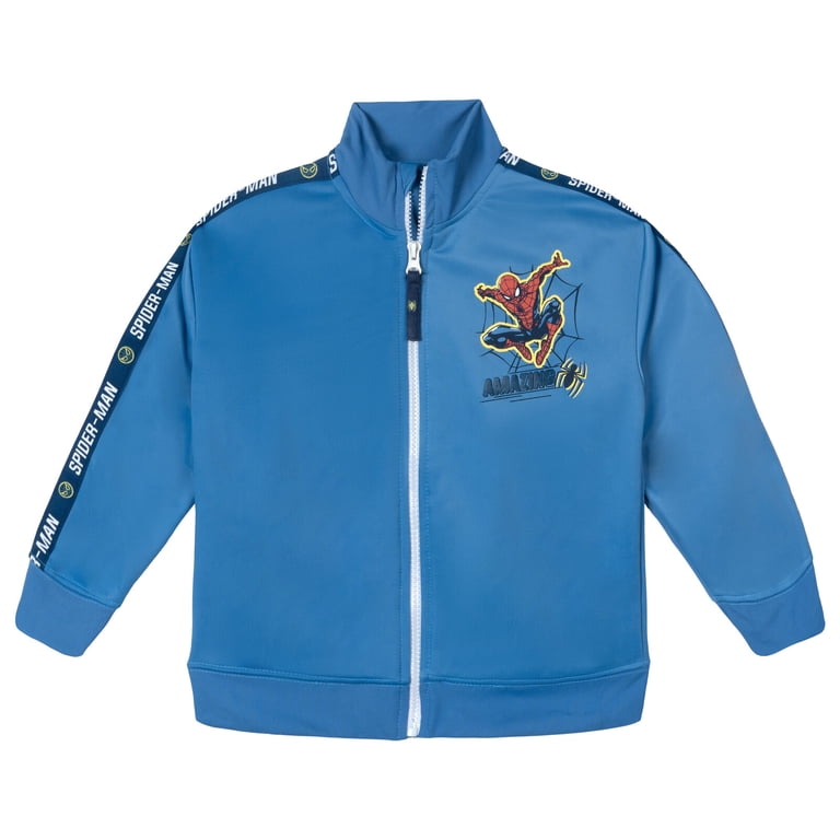 Marvel Spider-Man Zip Up Jacket and Pants Tracksuit Outfit Set