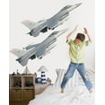 thumbnail image 2 of Wallhogs Dual F-16' Fighting Falcons Wall Decal Cutouts 11.5"x36", 2 of 2