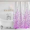 thumbnail image 3 of Purple Shower Curtain, Waterproof Shower Curtains for Bathroom, Polka Dots Watercolor Abstract Art Washable Fabric Bathtub Curtain Set Bath Decor with 12 Hooks 48"x72", 3 of 8