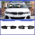 thumbnail image 2 of LHD-Bright black-G30 G38 Bright Black Side Wing Rearview Mirror cover caps For BMW 2 3 4 5 7 Series G20 G21 G28 G22 G11 G12 G42 M4 style LHD RHD, 2 of 7
