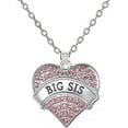 thumbnail image 2 of Easter Basket Stuffers Gift for Big Sis & Little Sis Heart Necklace Set, 2 Sister Heart Necklaces for Teens & Tweens Jewelry for Twins, Daughters, Nieces Birthday Jewelry Present (Pink), 2 of 6