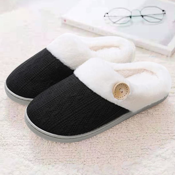 Pantufla Zapatillas unisex suaves y acogedoras con botón, calzado para el hogar, zapatillas para parejas al aire libre Ndcxsfigh Tenis De Mujer Tenis De Hombre
