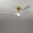 thumbnail image 6 of 52 Inch Solid Wood Ceiling Fan with Dimmable LED Light Kit, DC Motor 6 Speed Remote Control for Indoor Outdoor Use in Living Room Bedroom Office Patio, 6 of 9