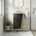 thumbnail image 4 of Pemberly Row 18" Modern Wood Bathroom Vanity in White and Black, 4 of 16