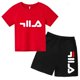 thumbnail image 3 of Conjunto de 2 piezas de camiseta y pantalones cortos con letras de marca de moda de verano para niños y niñas de 3 a 13 años, top informal de manga corta, conjunto deportivo Sunshine, 3 of 5