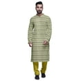 thumbnail image 1 of Atasi Pyjama Kurta pour Hommes Col Mandarin Manches Longues Pyjama Kurta Ethnique, 1 of 5