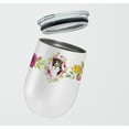 thumbnail image 2 of Carolines Treasures CK4264TBL12 Bernese Mountain Dog Pink Flowers Stainless Steel 12 oz Stemless Wine Glass 12 oz, 2 of 4