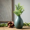 thumbnail image 3 of Sullivans 9" Matte Green Teardrop Vase, Ceramic, 3 of 10