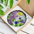 thumbnail image 2 of Elegant Hummingbirds With Lilac Flower GLASS Suncatcher, Hummingbird Mom Gifts, Natural Bird Flower, Bird Wall Art, Mothers Day 2025, 2 of 4