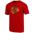 thumbnail image 2 of Men's  Red Chicago Blackhawks Distressed Tri-Blend T-Shirt, 2 of 3
