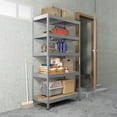 thumbnail image 3 of Ar Shelving 5- Tier Galvanized Steel Heavy Duty Garage Storage Shelving Unit with HDF Rack (39.2 in. W x 71 in. H x 20 in. D), 3 of 28