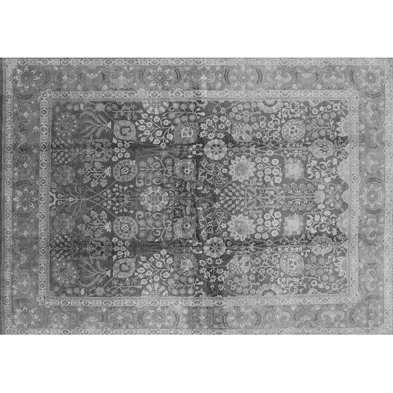 Ahgly Company Indoor Rectangle Oriental Gray Traditional Area Rugs, 5' x 7'