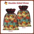 thumbnail image 2 of Rocae Colorful Hawaii Palms Print Christmas Drawstring Linen Gift Bag with Drawstrings Treat Bag Goody Present Bags for Christmas Party Favor, 2 of 8