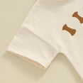 thumbnail image 6 of Bagilaanoe Newborn Baby Girl Boy Rompers Letters Print Short Sleeve Bodysuits 3M 6M 12M 18M Infant Casual One Piece Short Jumpsuit, 6 of 7