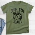 thumbnail image 2 of Shih Tzu Dad, Unisex Men's Shirt, Shih Tzu Owner, Funny Dog Dad Gift, Heather Military Green, Medium, 2 of 6
