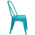 thumbnail image 3 of Bowery Hill 17.25" Modern Metal Dining Chair in Crystal Teal Blue, 3 of 8