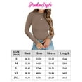 thumbnail image 7 of ADREAMLY Women Long Sleeve Tight Fitted Top Double Lined Turtleneck Tops Winter Base Layer Underwear, 7 of 7