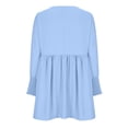 thumbnail image 4 of Gspmoly Robes d'Été pour Femmes 2025, Mode Femme Été Manches 3/4 Décontractée Ample Col Rond Manche Robe à Poignets Noués Robes de Vacances pour Femmes Économies d'Été Liquidation, 4 of 5