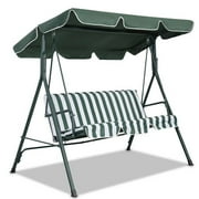 KA Seater Size Outdoor Garden Patio Swing Sunshade Cover Canopy Seat Top Cover Courtyard Waterproof Swing Sunshade Dark Green