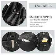 KL928 PU Leather Purses and Handbags for Women Multi-Pocket Crossbody Bag with Adjustable Straps