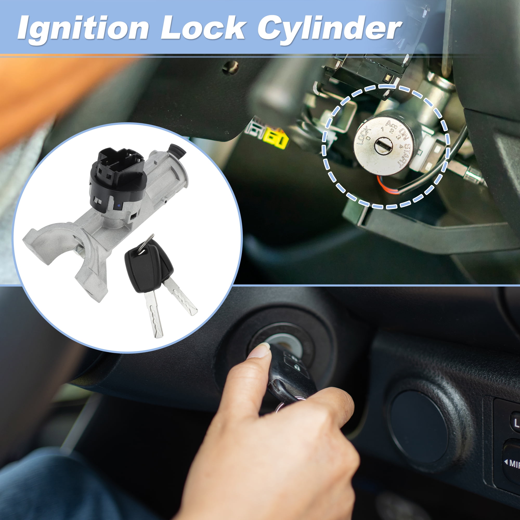 Unique Bargains No.8XL669WERA Ignition Lock Cylinder for Dodge for Ram Promaster 2014-2021
