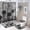 style-784, variant on 4 Pcs Shower Curtain Set Vintage Antique Swan Watercolor Non-Slip Rugs And Toilet Mat Lid Rug Accessories Vintage Swan Bathroom Accessories Set Decor with 12 Hooks for Bathroom Decor 72inch X 72inch