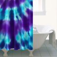 thumbnail image 4 of Purple Blue Tie Dye Spiral Pattern Shower Curtain 36"x72" ,Bathroom Decorative Shower Curtains Set with 12 Hooks,Modern Waterproof Washable Shower Curtain, 4 of 6