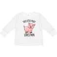 thumbnail image 3 of Inktastic This Little Piggy Loves Papa- cute Boys or Girls Long Sleeve Toddler T-Shirt, 3 of 5