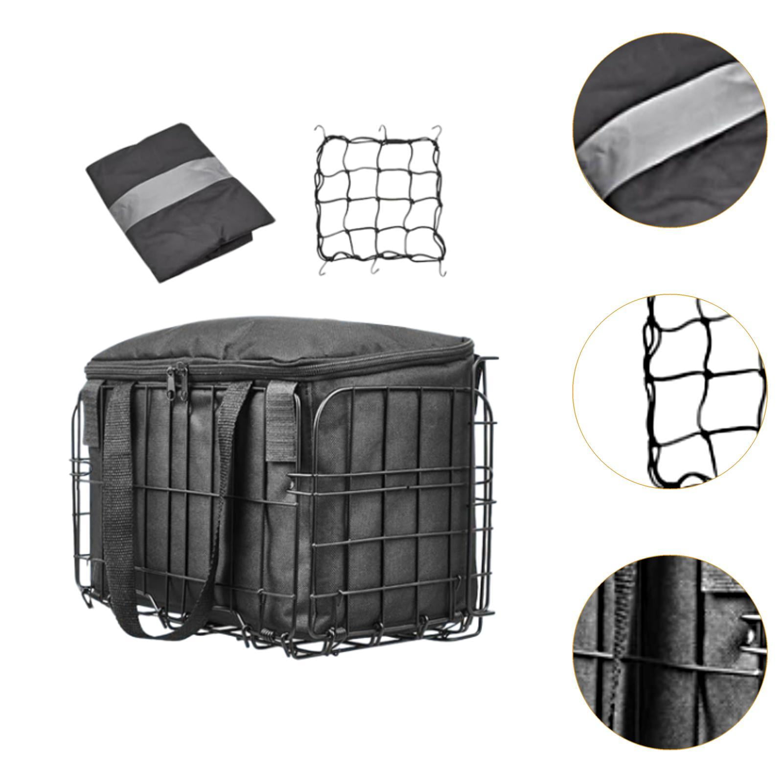 harayaa Bike Basket Front Rear with Reflective Waterproof Cover Bike Luggage Rack Basket
