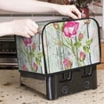 thumbnail image 7 of Daiia Vintage Wood Background with Floral Pattern 2 slice Toaster Cover, Toaster Appliance Dust-proof Cover For Kitchen Small Appliance Dust Cover and Fingerprint Protection, 7 of 7