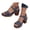 Blue, variant on Platform Heels for Women Chunky Block Heel Open Toe Slide Shoes Adjustable Ankle Strap Wide Width Wedge Sandal Brown 7.5