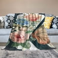 thumbnail image 2 of BCIIG Flowers Butterfly Vintage Warm Lightweight Blanket Soft Fleece Throw Blanket All Seasons Excellent Hand Feel Flannel Material Blanket 50x60in, 2 of 6