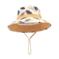 thumbnail image 2 of SGFCWSX Boys Bucket Hat Wide Brim UV Protection Print Adjustable Chin Strap Summer Beach Outdoor Sun Hats for Kids Orange Size 4 Years, 2 of 9