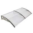 thumbnail image 2 of [US-W]HT-200 x 100 Household Application Door & Window Rain Cover Eaves Canopy Silver & Gray Bracket, 2 of 14