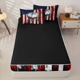 thumbnail image 4 of Manfei Vintage Basketball Zipper Queen Comforter Set with Fitted Sheet and 2 Pillowcases,Classic Us Flag Striped Zipper Bedding Set,Red White,Black Reversible,4pcs, 4 of 8