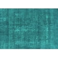 thumbnail image 1 of Ahgly Company Machine Washable Indoor Rectangle Oriental Turquoise Blue Industrial Area Rugs, 2' x 5', 1 of 4