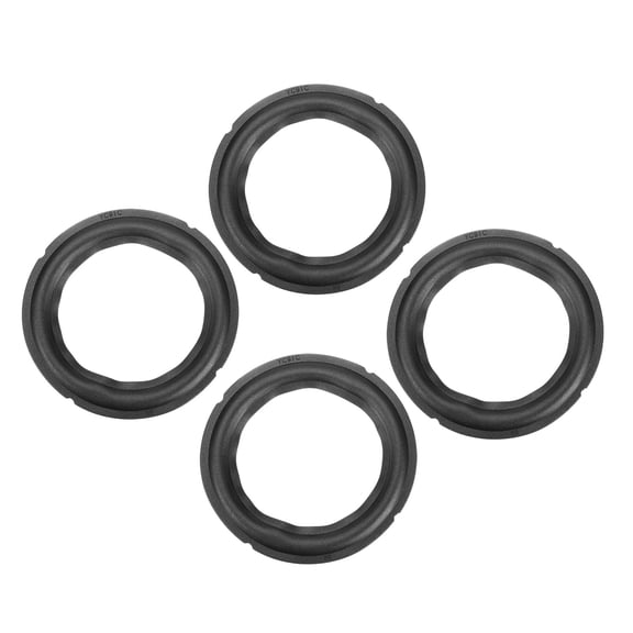 Uxcell Black 4 Inch Rubber Notch Speaker Edge Surround Ring Replacement Parts for Speaker Repair or DIY 4 Pcs