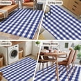 thumbnail image 5 of 3'x5' Area Rugs, Navy Blue Checkered Indoor Outdoor Area Rug for Living Room Bedroom, Farmhouse Blue White Buffalo Plaid Washable Bathroom Rugs Kitchen Floor Carpet Mats Home Decor Aesthetic, 5 of 8