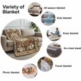 thumbnail image 6 of Throw Blanket for Couch Tribal Vintage Boho Soft Fleece Flannel Blankets Cozy Lightweight Blanket for Home Sofa Living Room Brown Bohemia Bed Throws 40" x 60", 6 of 9