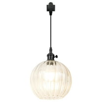 Kiven H-Type track lighting pendants,1-Light Modern h track pendant lights with Art Glass Lampsade,Decorative Track Lighting Fixture for Hallway Kitchen Island TB3604